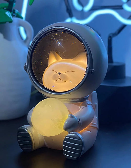 Load image into Gallery viewer, Astronaut Projector Night Light, Cute Spaceman LED Night Light Astronaut Moon Lamps for Kids Adults for Bedroom, Christmas, Birthdays, Space Cat
