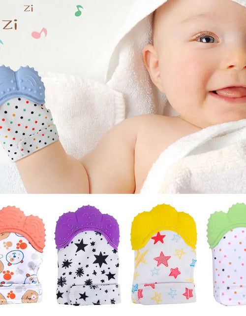 Load image into Gallery viewer, Kids Teething Gloves Mittens Chewable Newborn Dental Care Durable Teether Toys Teething Infant Chewing Toy Baby Care Tools Stuff
