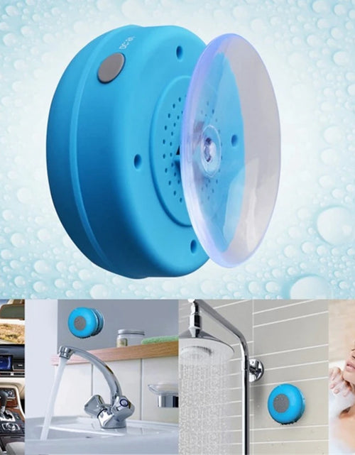 Load image into Gallery viewer, Mini Bluetooth Speaker Shower Subwoofer Waterproof Handsfree Loudspeaker with Suction Cup Mic for Bathroom Pool Beach Car Phone
