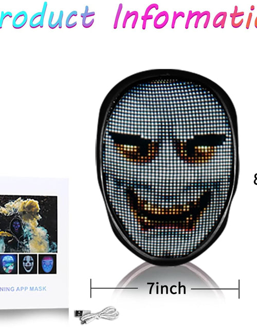 Load image into Gallery viewer, LED Mask with Face Transforming-Light up Programmable Mask,Cool Led Mask,Led Light up Screen Mask,Led Mad Mask
