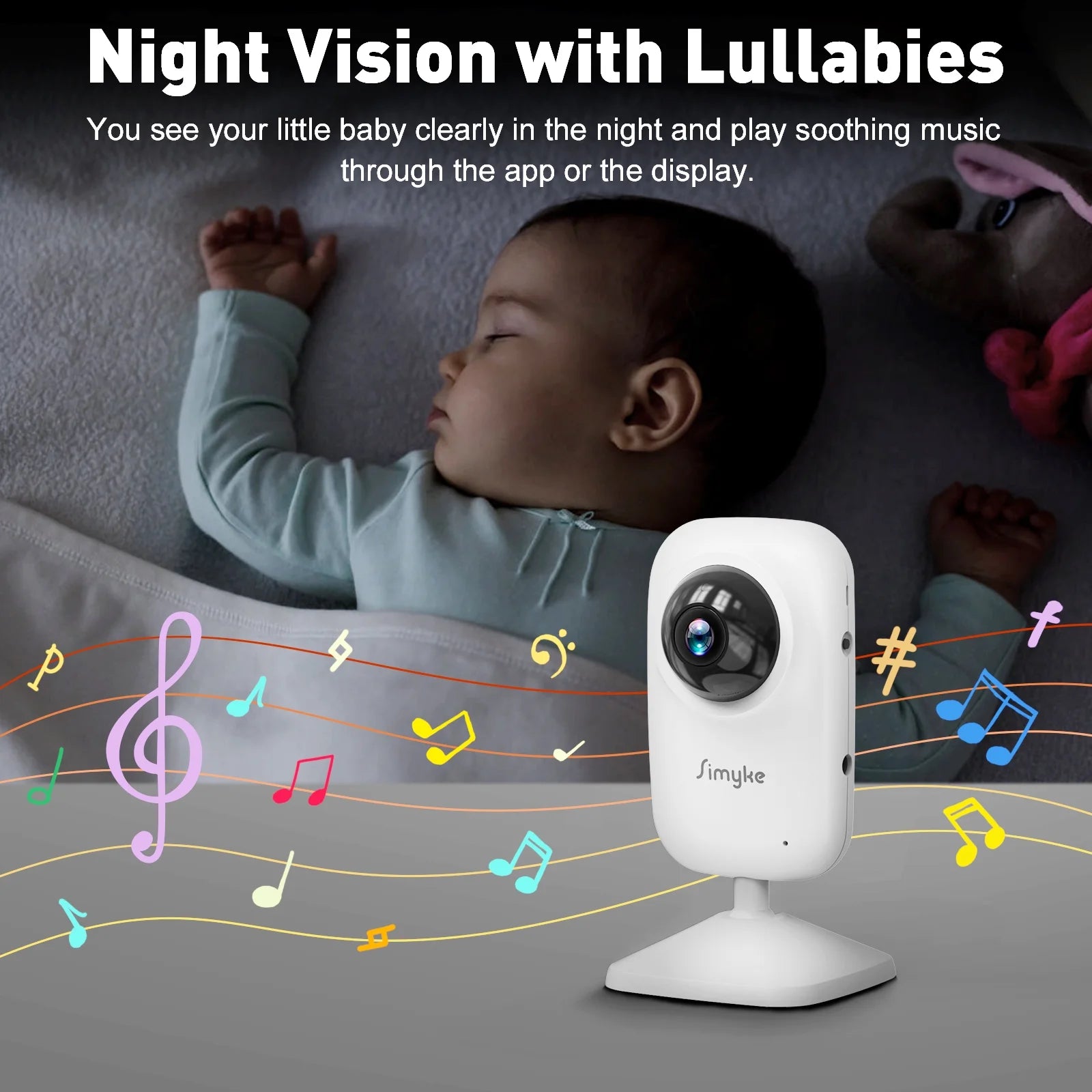 Upgrade Video Baby Monitor with 2 Cameras and Audio 2.8" LCD Screen, Night Vision, APP, 2 Way Talk, 1200Ft Long Range, Feeding Clock, Temperature Detection, Portable Wireless Baby Cam Home Use