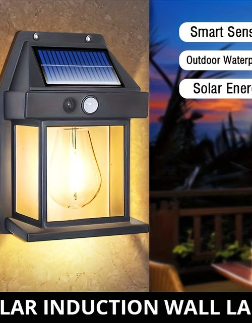 Load image into Gallery viewer, Outdoor Solar Tungsten Wall Light with Motion Sensor IP65 Waterproof LED Safety Light for Patio Outdoor Deck Porch Barn Garage
