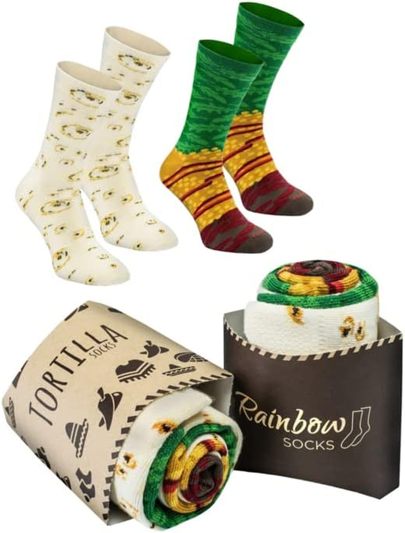 - Mens Womens Mexican Wrap Novelty Socks - Funny Gift - 2 Pairs