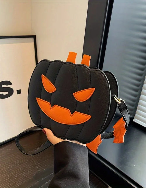 Load image into Gallery viewer, Enchanting Halloween Pumpkin Bag Devilish Style with Ghost Skull Accent Fashion Purse for Women &amp; Girls
