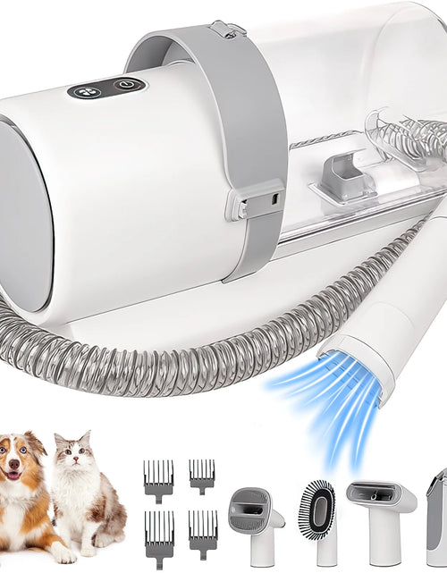 Load image into Gallery viewer, Pet Grooming Kit &amp; Vacuum, 11Kpa Low Noise Pet Groomer Vacuum Suction with 3 Suction Mode, 5 in 1 Dog Vacuum, 2.5L Dustbin for Dogs, Cats and Other Animals
