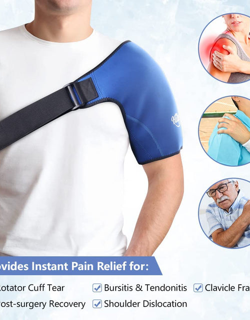 Load image into Gallery viewer, Shoulder Ice Pack Wrap, Rotating Cuff Cold Therapy, Reusable Ice Pack Hot and Cold Shoulder Brace for Tendonitis, Shoulder Pain Relief, Post-Operative Shoulder Recovery
