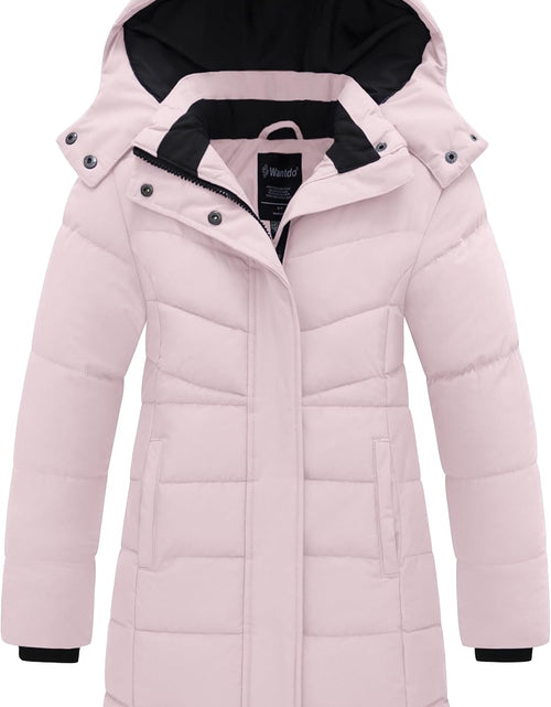 Load image into Gallery viewer, Girl&#39;S Puffer Jacket Warm Insulated Winter Coat Lightweight Water-Resistant Padded Parka with Hood
