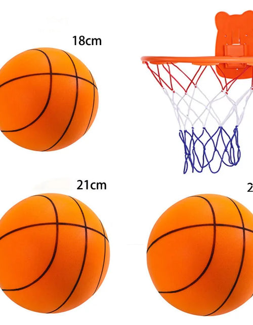 Load image into Gallery viewer, Silent Basketball Quiet No Noise High Density Soft PU Foam Squeezable Ball Indoor Mute Bouncing Basketball Children Sports Toys
