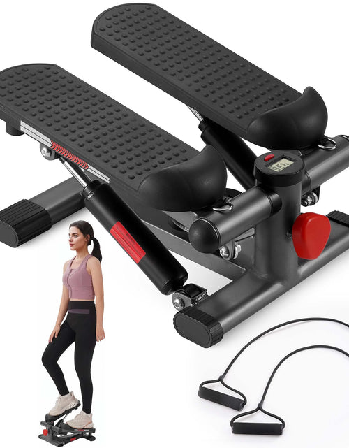 Load image into Gallery viewer, Mini Steppers for Exercise Workout Stepper Exercise Machine Stepperwith LCD Monitor with Resistance Bands Exercise Step Aerobic Stepper Stair Stepper Indoor
