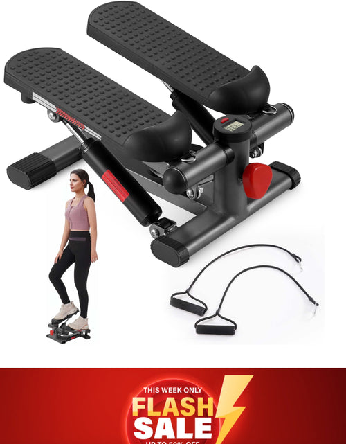 Load image into Gallery viewer, Mini Steppers for Exercise Workout Stepper Exercise Machine Stepperwith LCD Monitor with Resistance Bands Exercise Step Aerobic Stepper Stair Stepper Indoor
