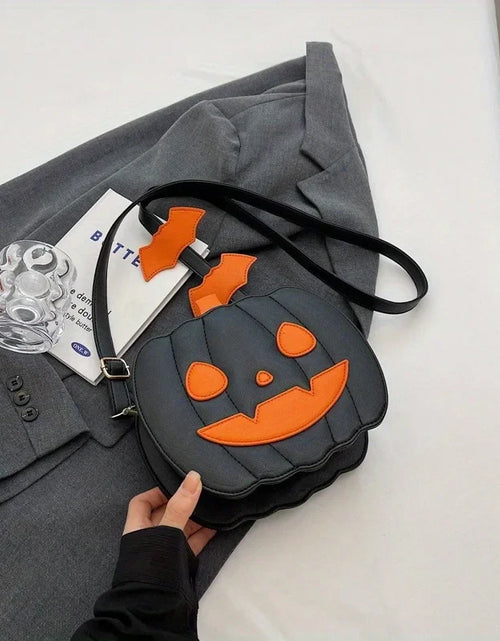 Load image into Gallery viewer, Enchanting Halloween Pumpkin Bag Devilish Style with Ghost Skull Accent Fashion Purse for Women &amp; Girls
