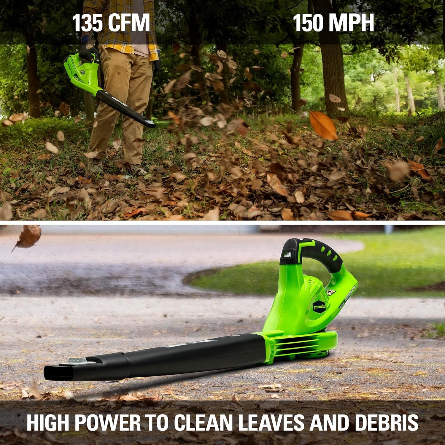 40V (150 MPH / 130 CFM / 75+ Compatible Tools) Cordless Leaf Blower, Tool Only