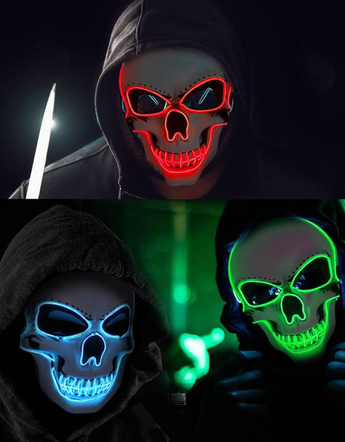 Load image into Gallery viewer, Halloween Mask LED Light up Costumes Scary Mask for Party Supplies Favor
