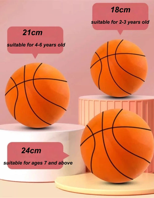 Load image into Gallery viewer, Silent Basketball Quiet No Noise High Density Soft PU Foam Squeezable Ball Indoor Mute Bouncing Basketball Children Sports Toys
