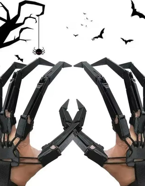 Load image into Gallery viewer, Halloween Articulated Fingers Scary Fake Fingers Skeleton Hand Cosplay Finger Glove Realistic Horror Ghost Claw Prop Party Decor
