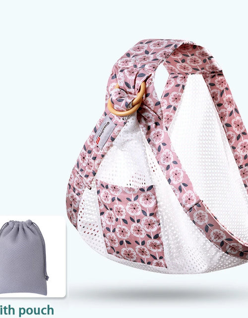 Load image into Gallery viewer, Baby Wrap Newborn Sling Dual Use Infant Nursing Cover Carrier Mesh Fabric Breastfeeding Carriers up to 130 Lbs (0-36M)
