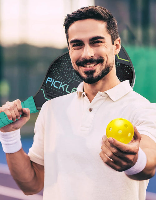 Load image into Gallery viewer, Pickleball Paddles Pickleball Set of 2 Paddles, 4 Indoor Outdoor Pickleball Balls, Pickleball Paddle Set of 2 Wood Pickleball Racket Pickleball Racquets Gifts for Men Women All Levels &amp; Ages
