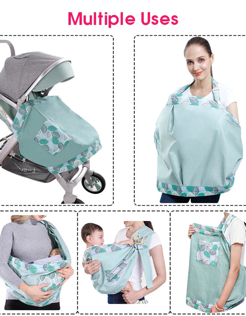 Load image into Gallery viewer, Baby Wrap Newborn Sling Dual Use Infant Nursing Cover Carrier Mesh Fabric Breastfeeding Carriers up to 130 Lbs (0-36M)
