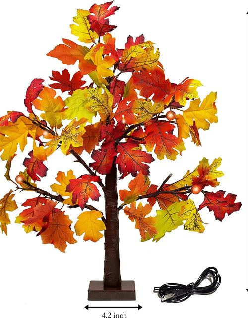 Load image into Gallery viewer, 25&quot; Artificial Autumn Light Maple Tree 24 LED Table Lights Battery Wedding Party Fall Decorations for Home Thanksgiving
