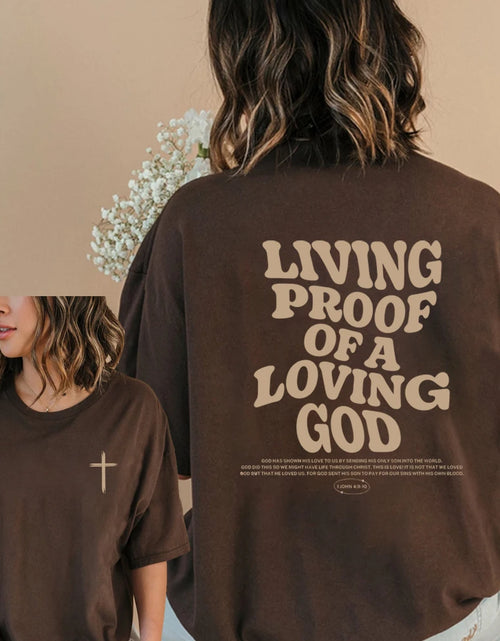 Load image into Gallery viewer, Aesthetic Christian T-Shirt Christian Apparel Brown Jesus Tshirt Trendy Streetwear Clothing Bible Verse Shirts Christian Gift
